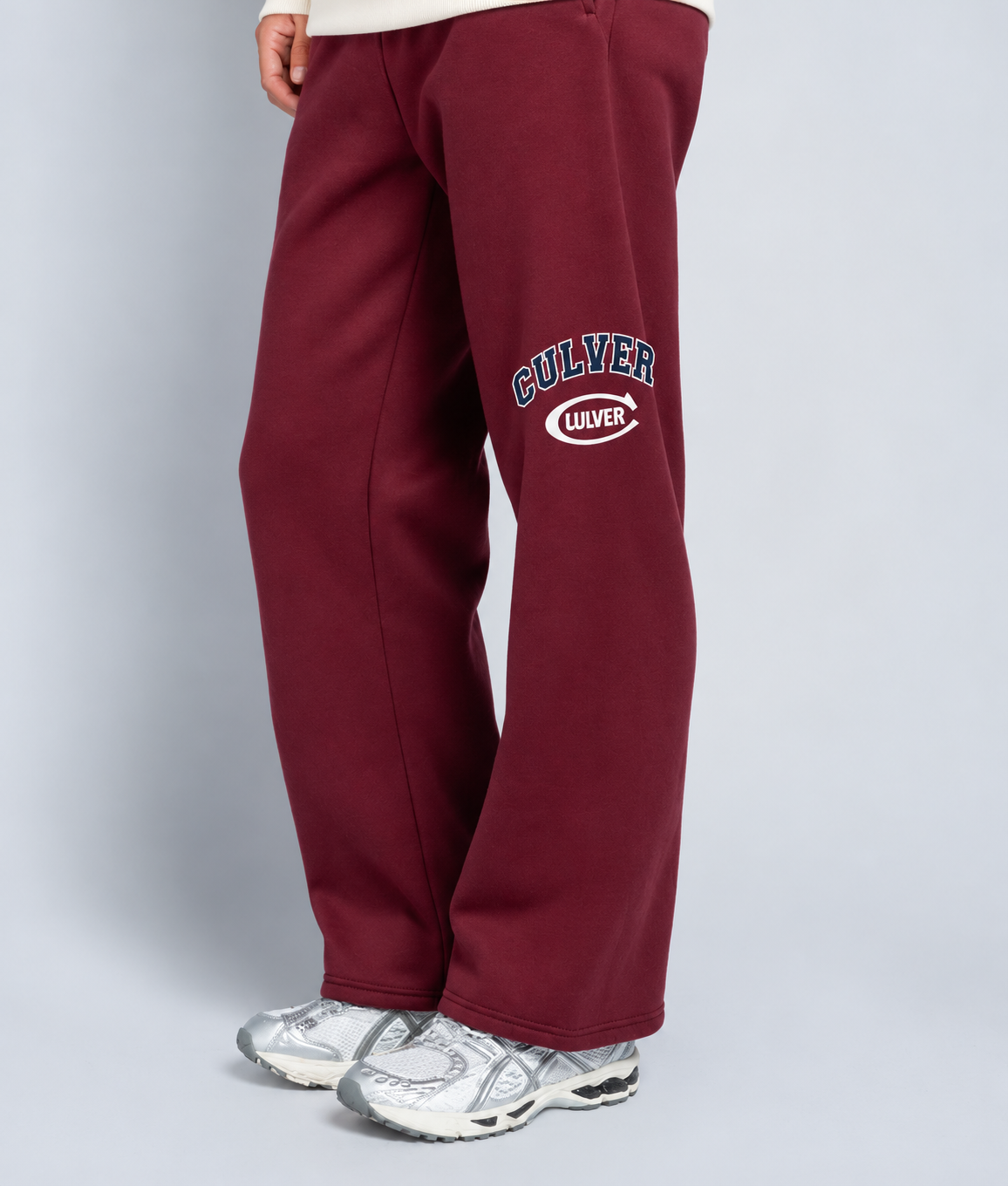 Classic Straight Leg Pants - Dark Maroon