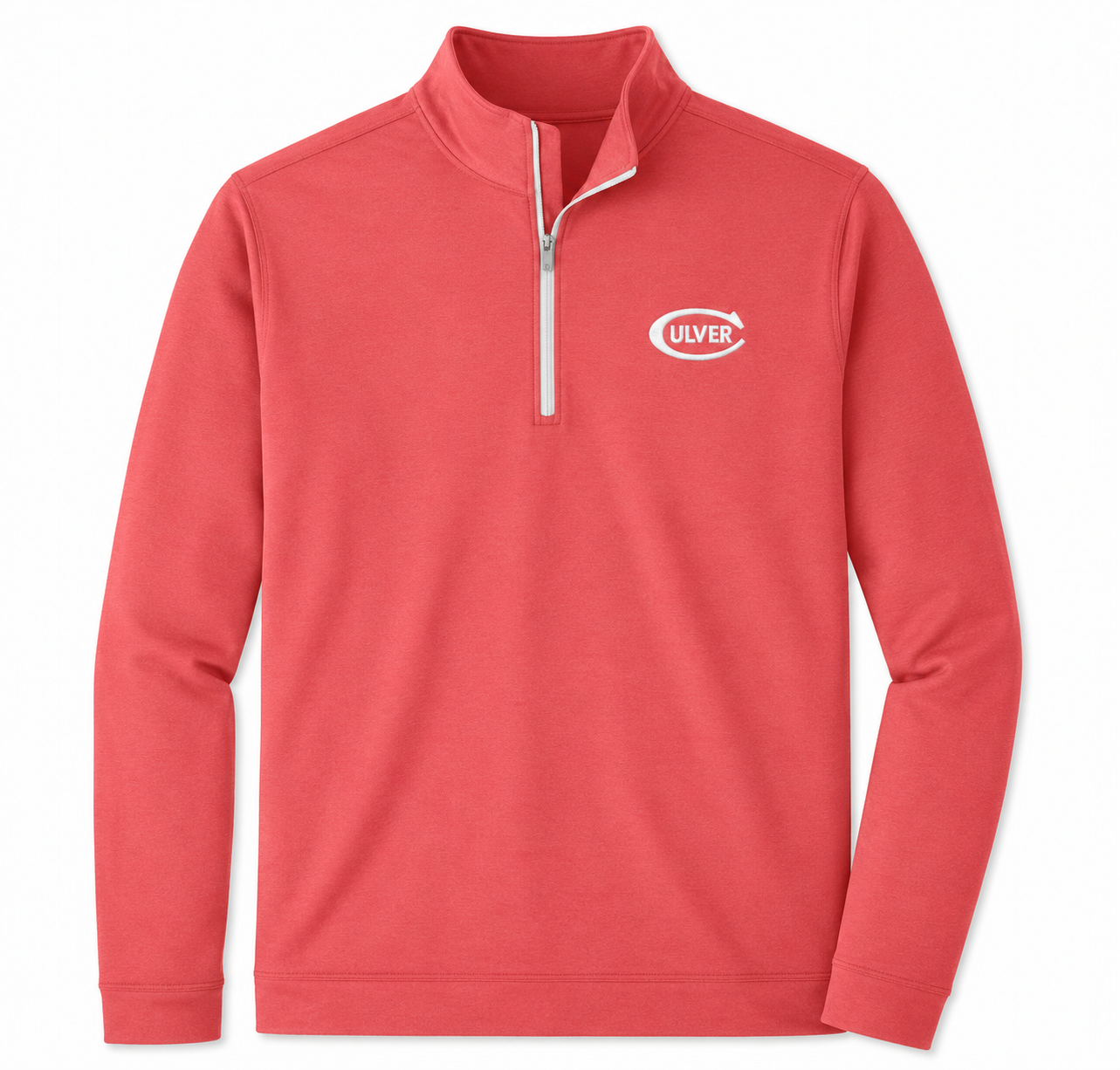 Peter Millar Men's Perth Performance Melange 1/4 Zip - Red Coral