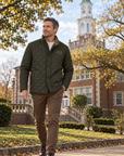 Peter Millar Men's Suffolk Quilted Coat - Dark Olive