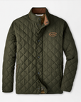 Peter Millar Men's Suffolk Quilted Coat - Dark Olive