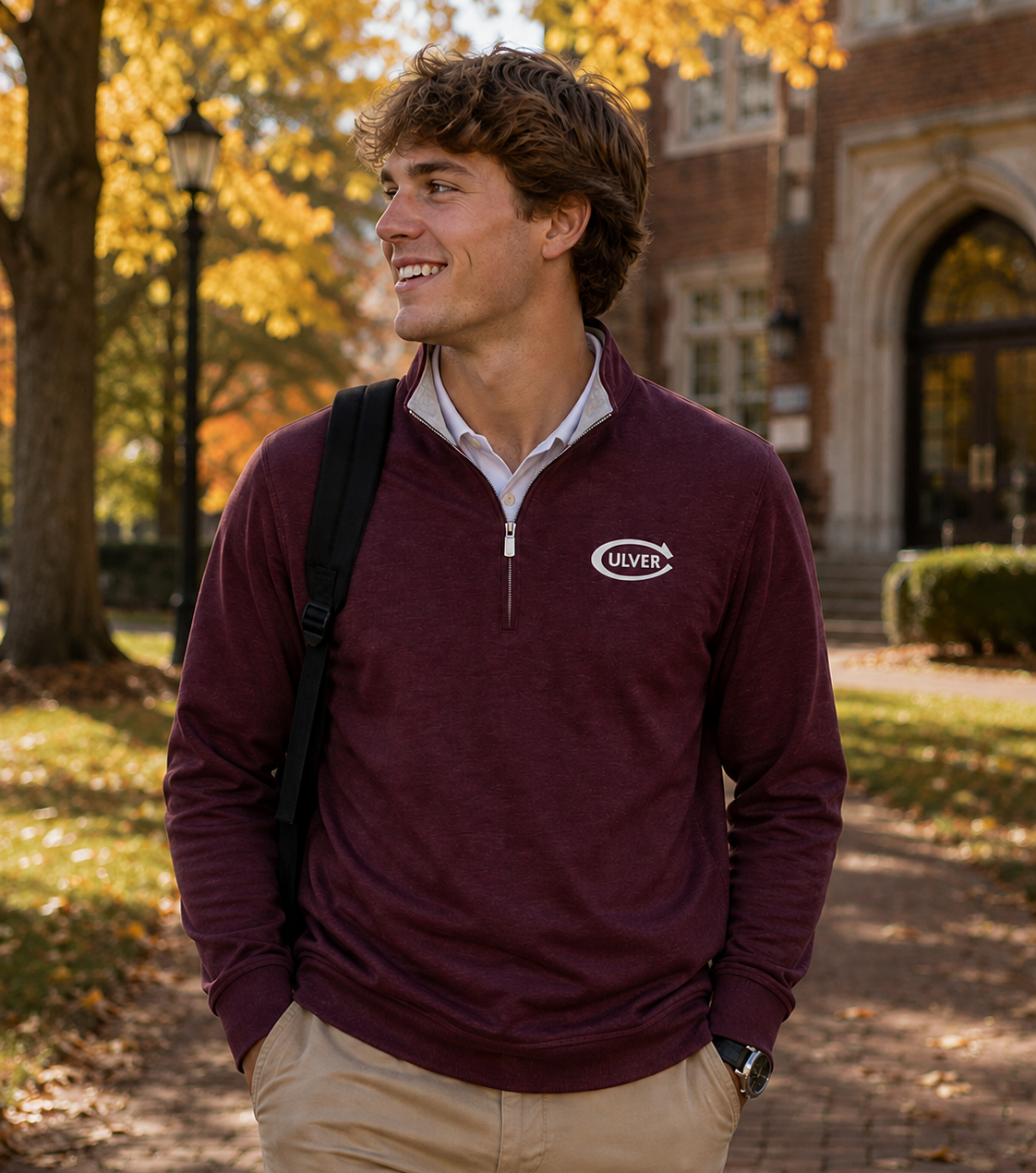 Peter Millar Crown Comfort 1/4 Zip - Bordeaux