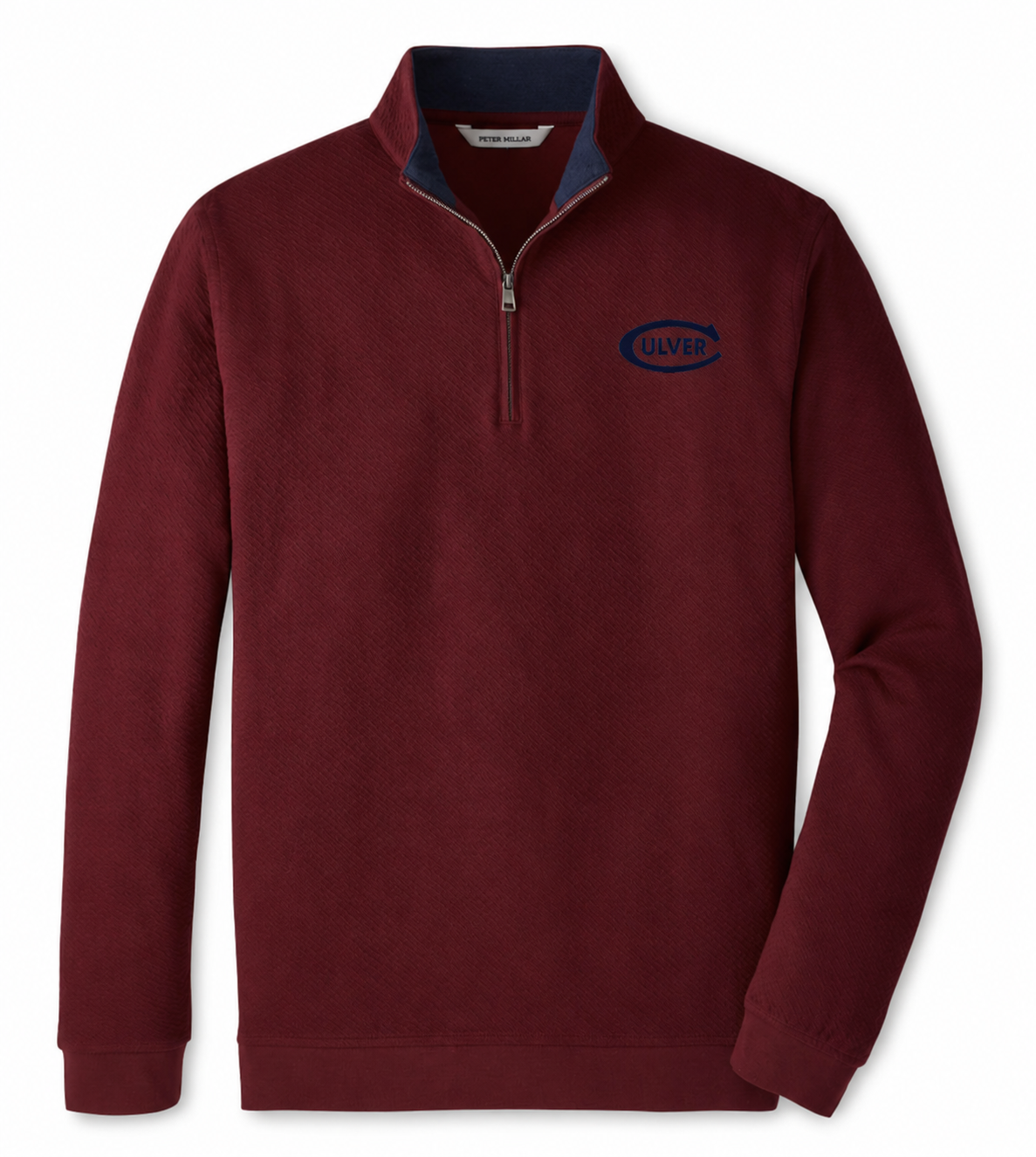 Peter Millar Ridgeline Knit 1/4 Zip - Bordeaux