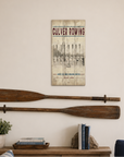 Vintage Rowing Plank Sign - 11" x 20"