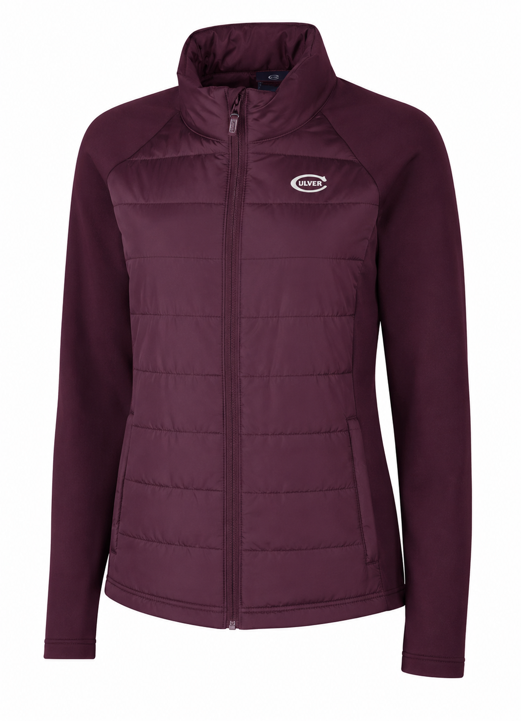 Women's Lotus Hybrid Puffer Jacket - Burgundy