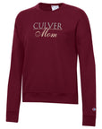 Champion Powerblend Mom Embroidered Crew - Maroon