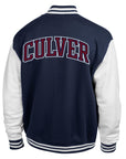 Champion Men's Fleece Varsity Jacket- Navy/Winter White