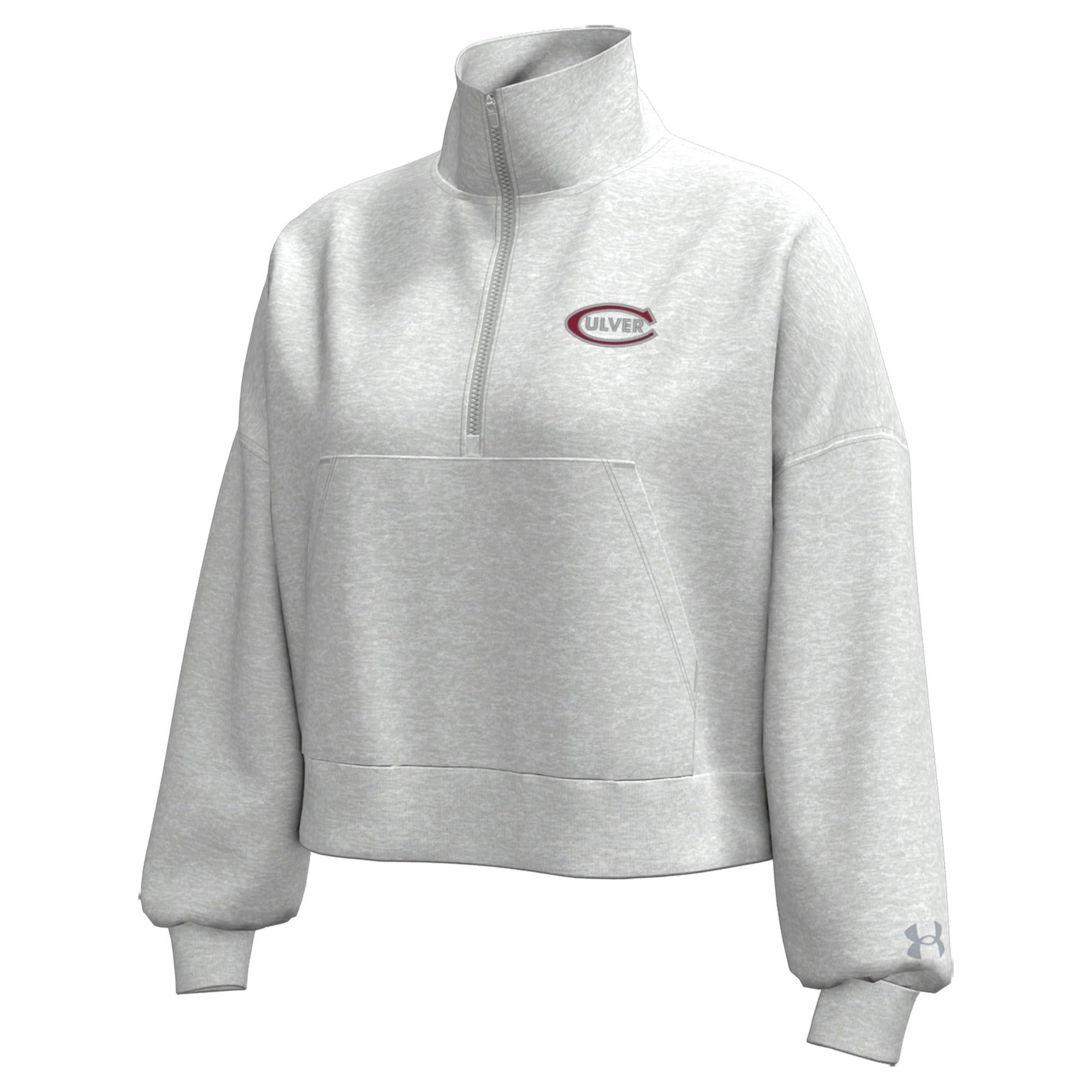 Icon Women's 1/2 Zip Hood - Silver Heather