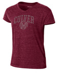 Champion Tri-blend  V-Neck Tee - Maroon