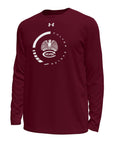 Under Armour Tech Stretch Long Sleeve Tee - Maroon