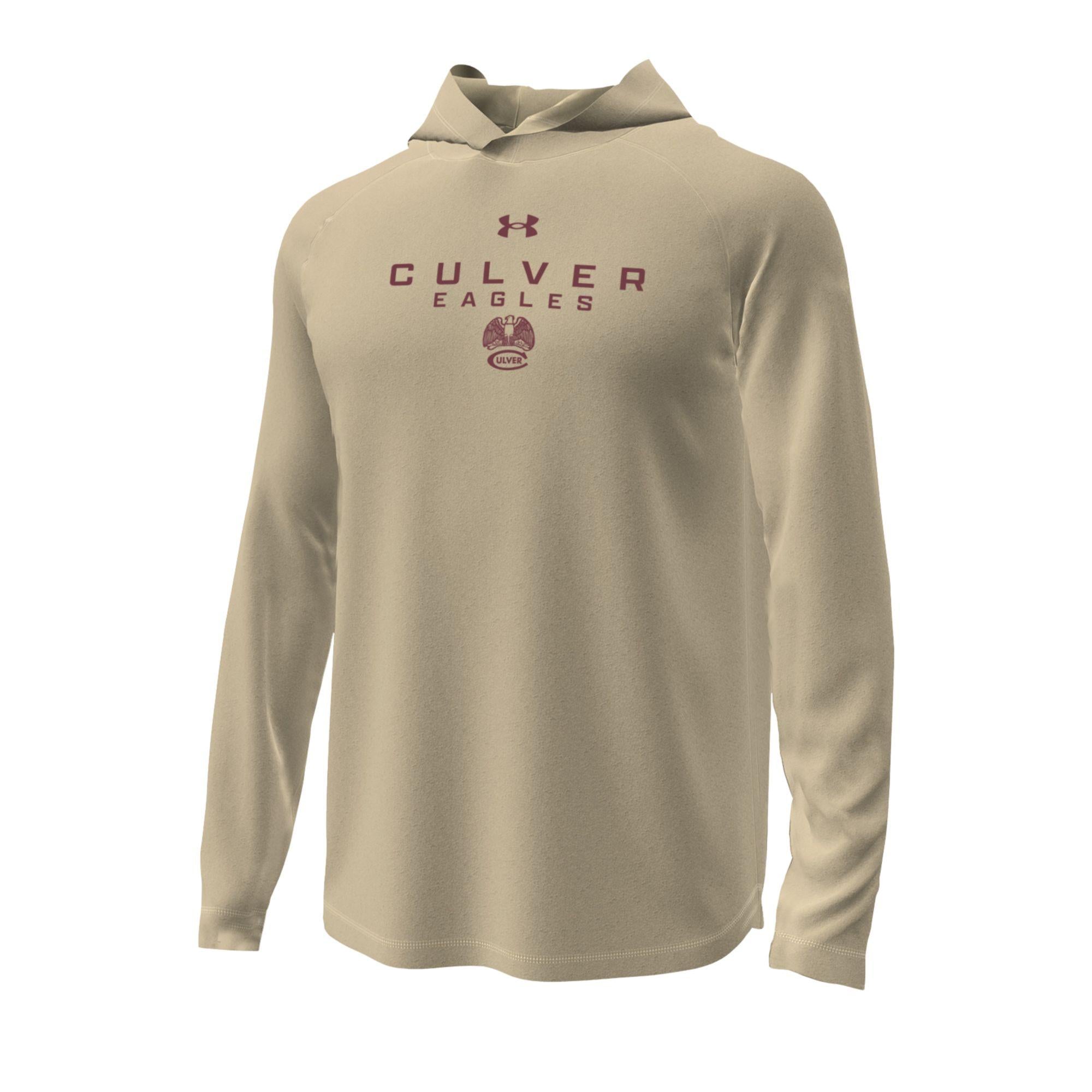Under Armour Tech Stretch Long Sleeve Hood - Timberwolf Taupe