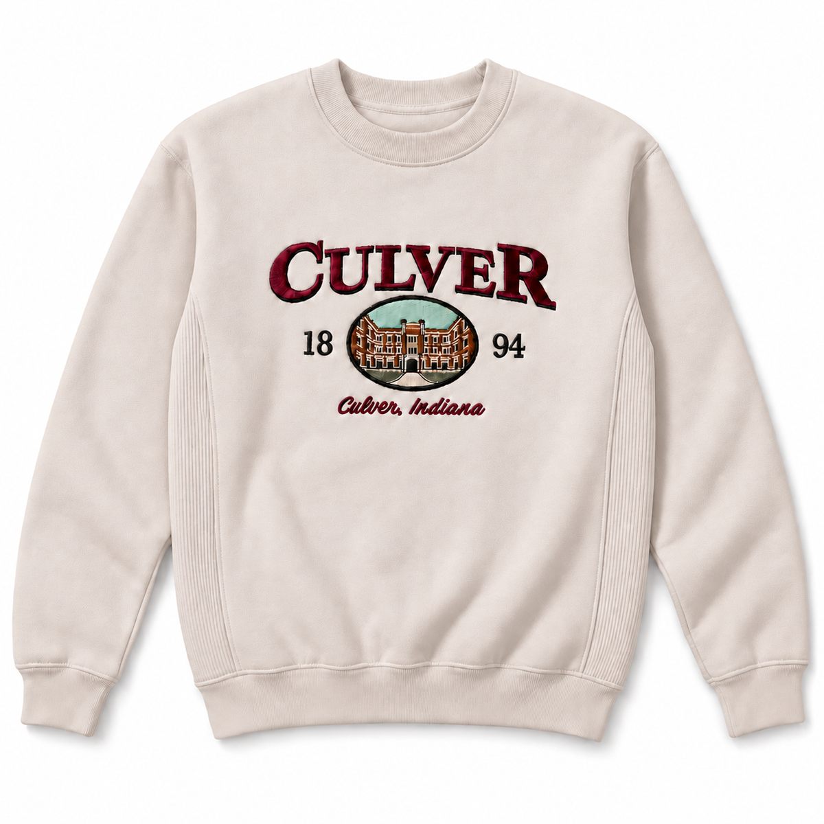 Heavyweight Crewneck with Applique - Bone