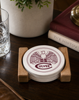 Culver Eagle Stone Coasters with Wood Holder - 4 pack