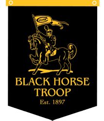 Black Horse Troop Past Banner -  18&quot; x 36&quot;