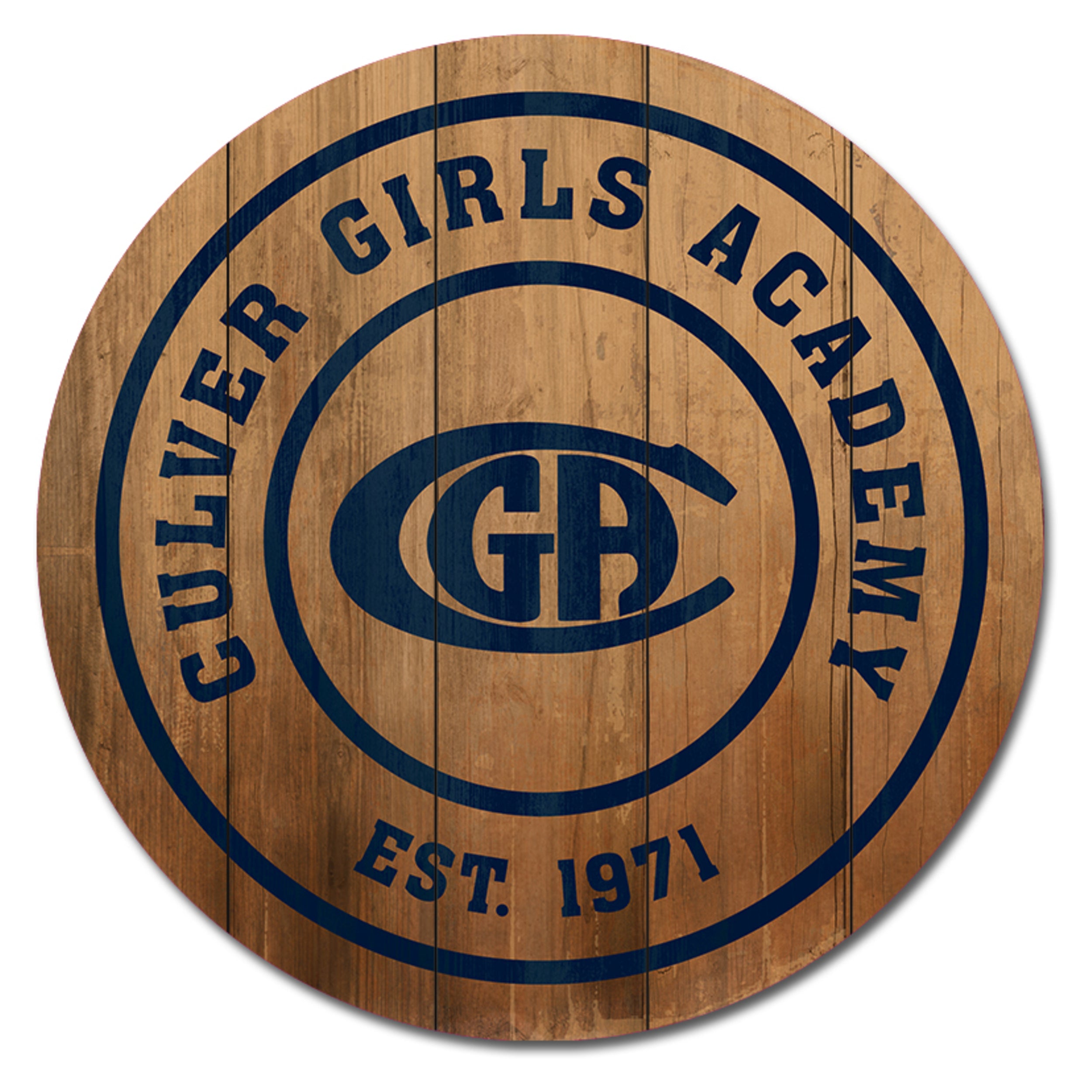 Culver Girls Academy Barrel Top Sign