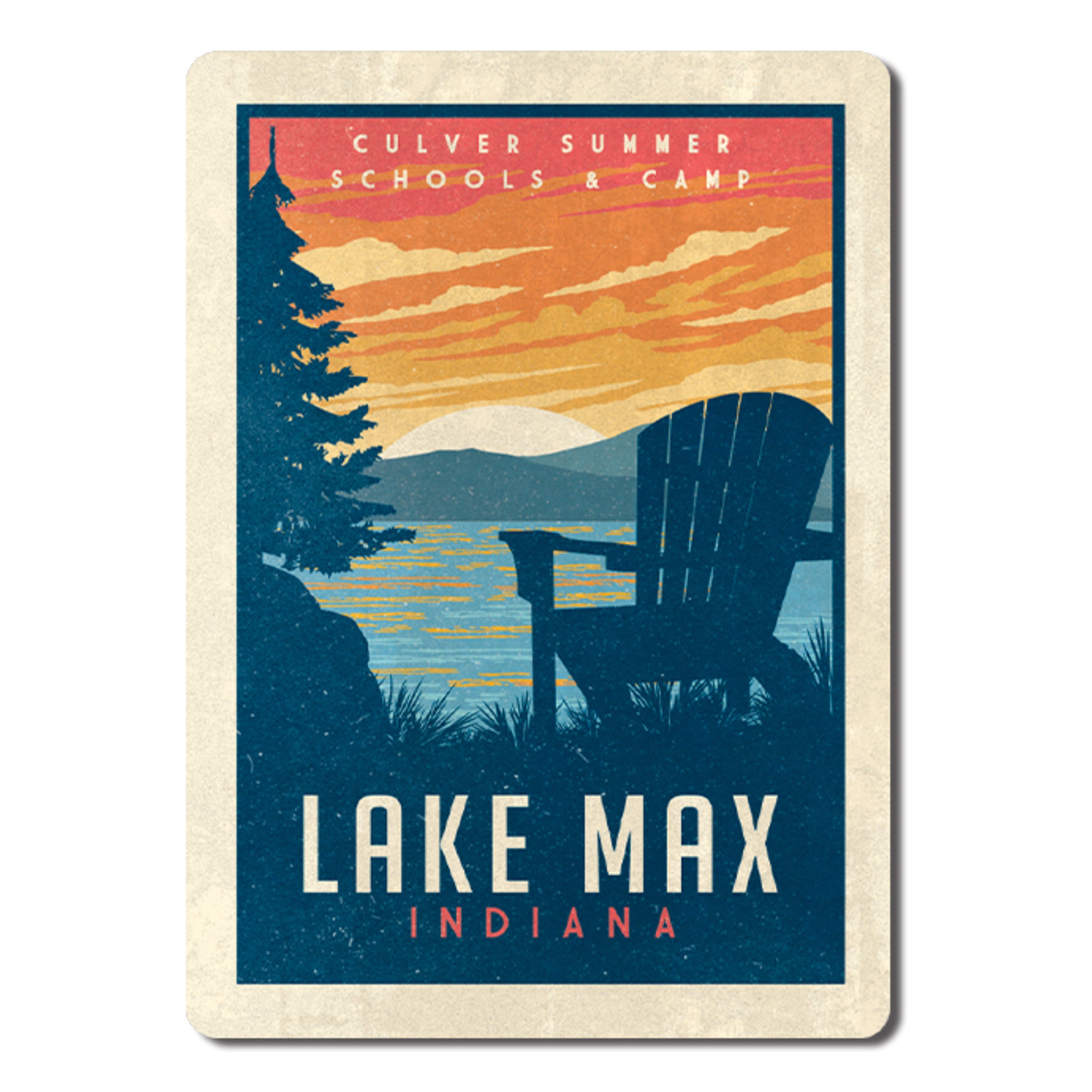 Lake Max Wood Magnet