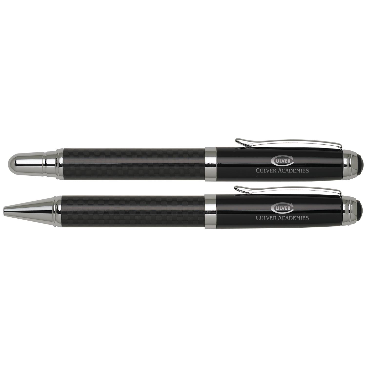 Culver Carbon Fiber Pen &amp; Pencil Set - Maroon, Black or Blue