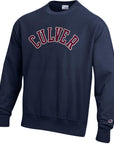 Champion Culver Wool Felt Reverse Weave Crew - Navy