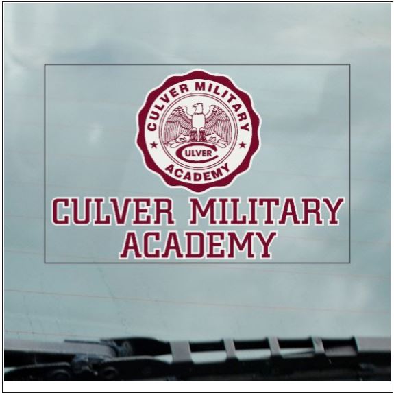Culver Military Academy &amp; Vintage Seal Static Cling Decal