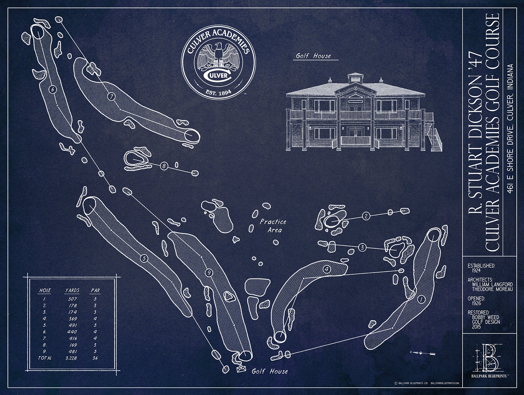 Culver Academies Golf Course Design Canvas Print