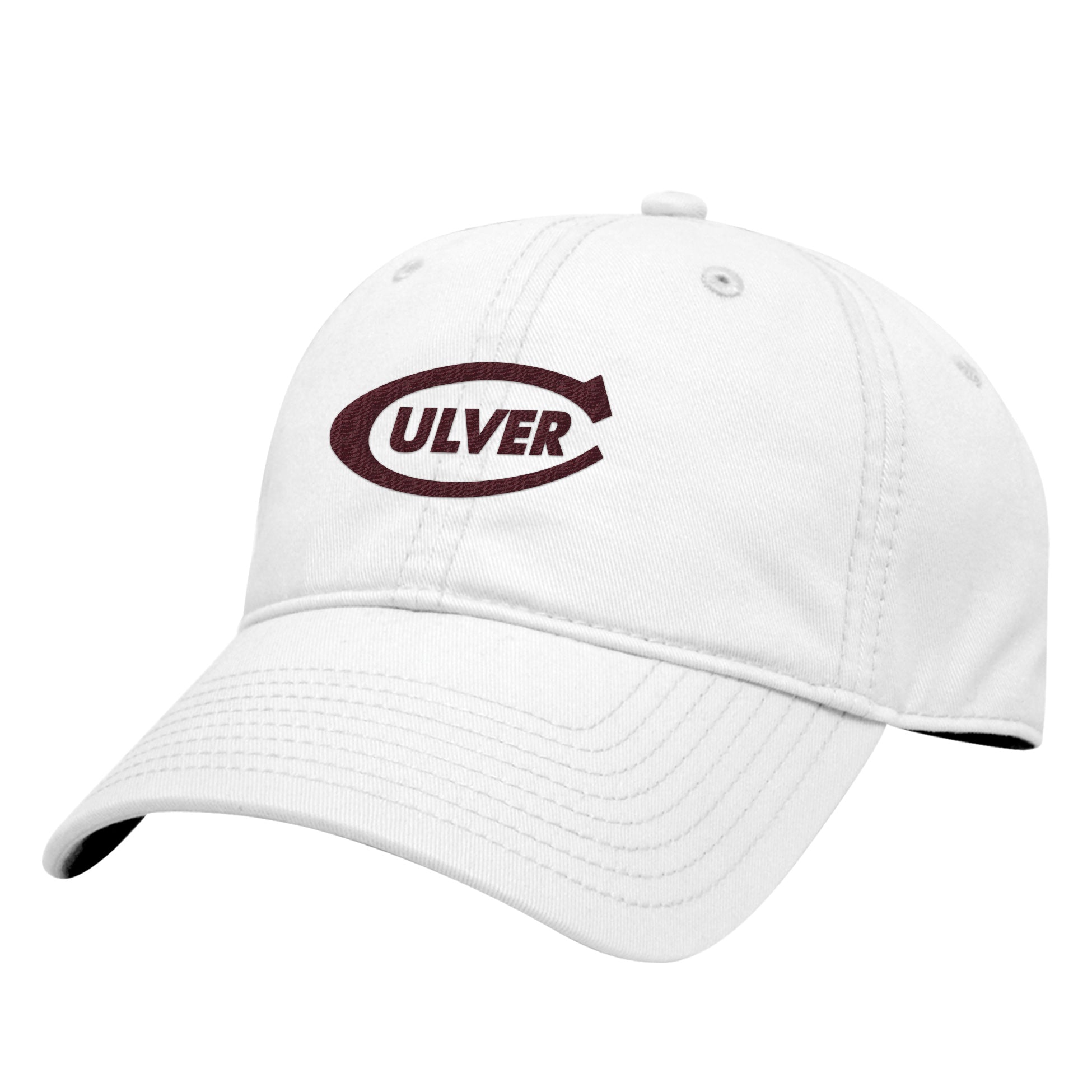 Classic Culver &quot;C&quot; White &amp; Maroon Relaxed Twill Hat