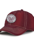 Culver Seal Maroon & Silver Washed Canvas Hat