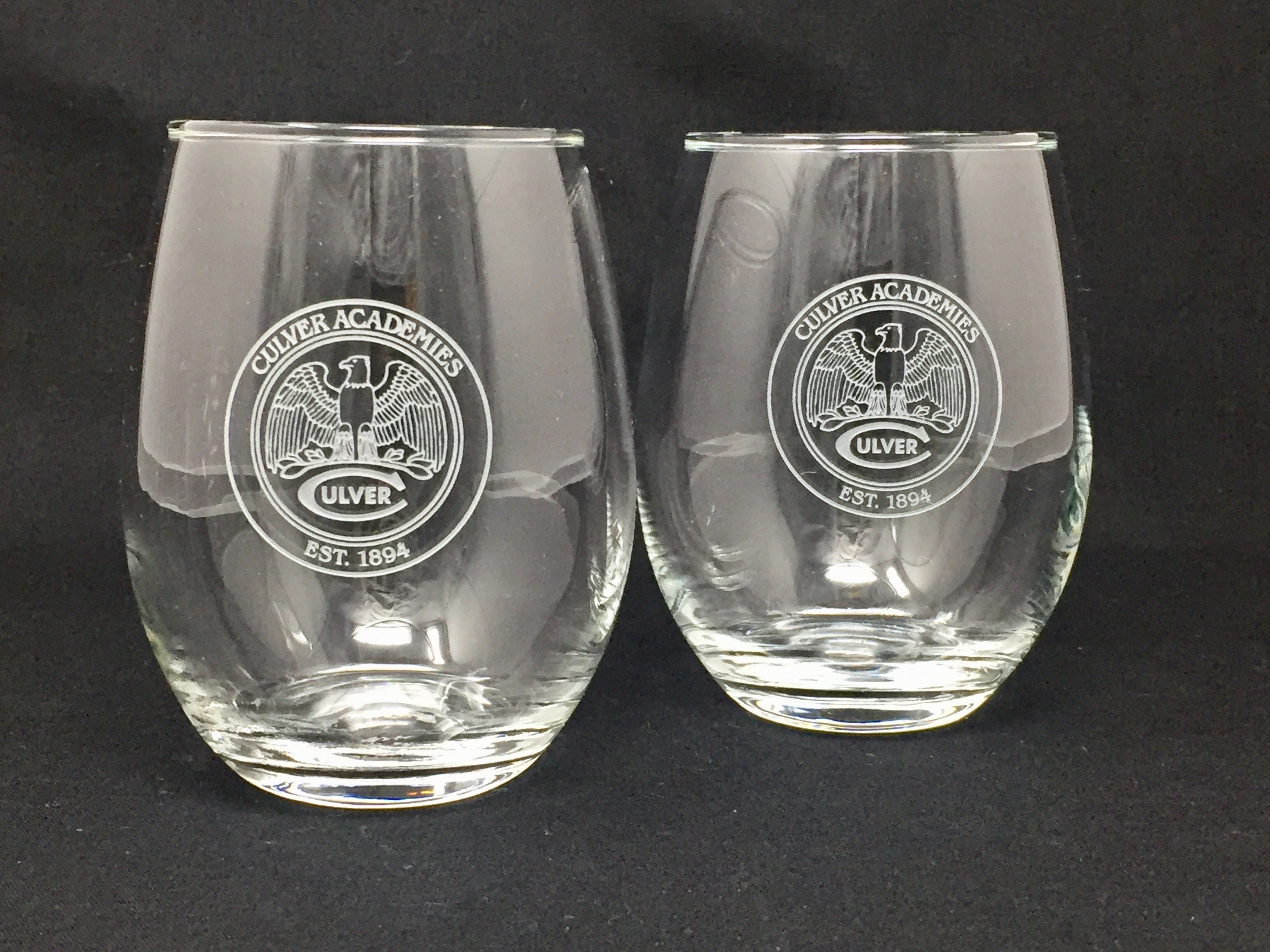 Culver Academies Stemless Wine Glasses Set of 2 - 21oz