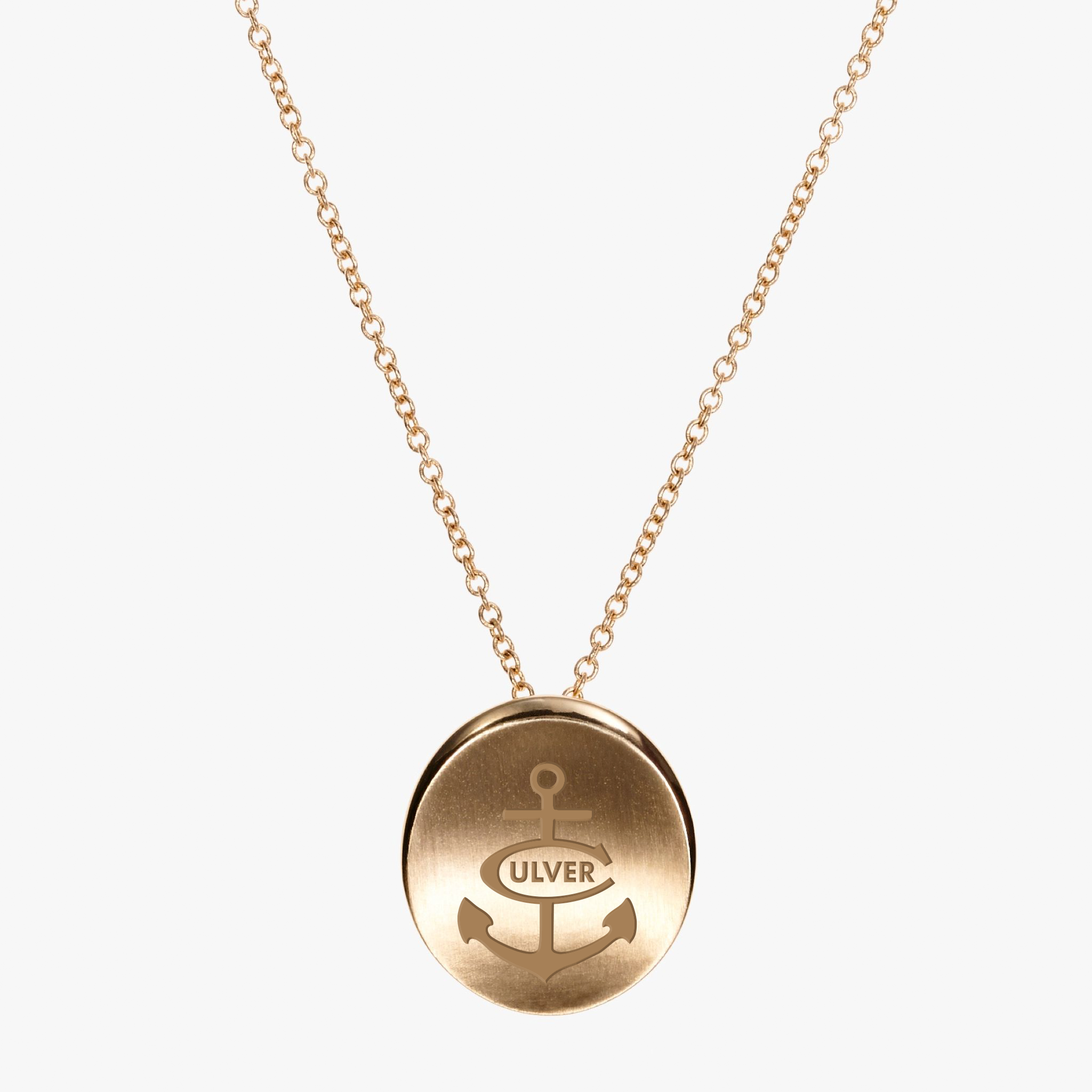 Simple Anchor Logo Organic Petite Necklace - Cavan Gold